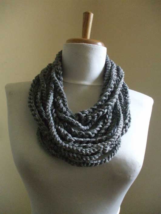 10-The-GODDESS-Scarf-Crochet-Chain-Scarf-Necklace-Neckwarmer-Womens-Scarf-Circle-Scarf-Gray-Grey-€12,38