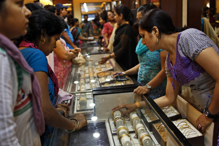 L'interno di una gioielleria indiana
