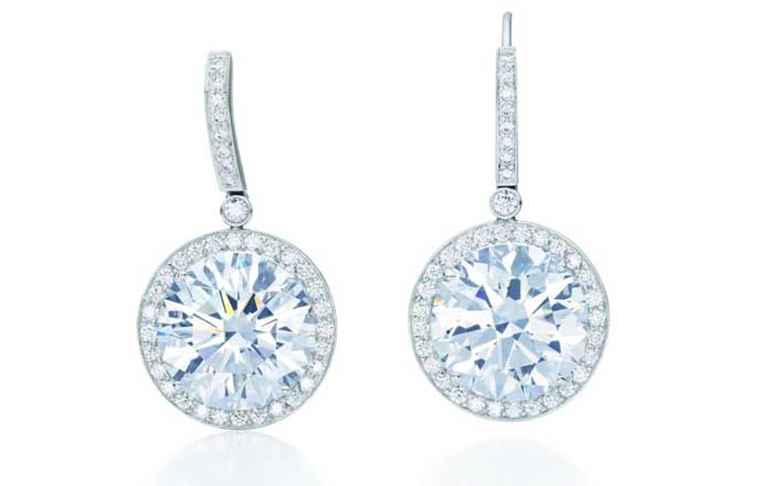 Tiffany: Round Brilliant Diamond Earrings