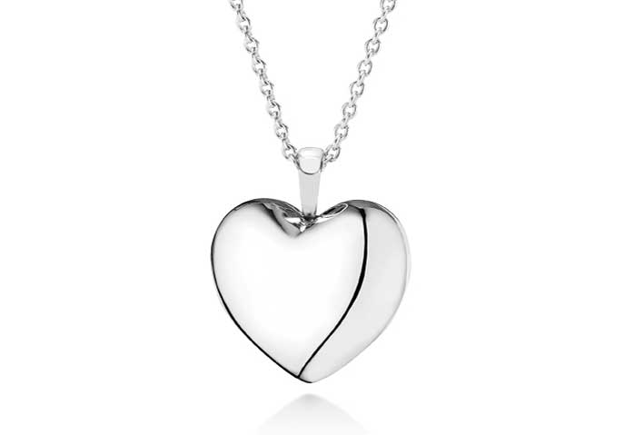 Collana Pandora con pendente a forma di cuore apribile in argento Sterling con zirconia cubica.  Prezzo: 149 euro