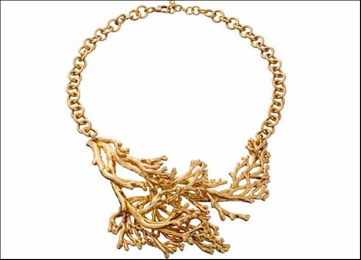Giovanni Raspini, collezione Mare: collana Coral in argento dorato