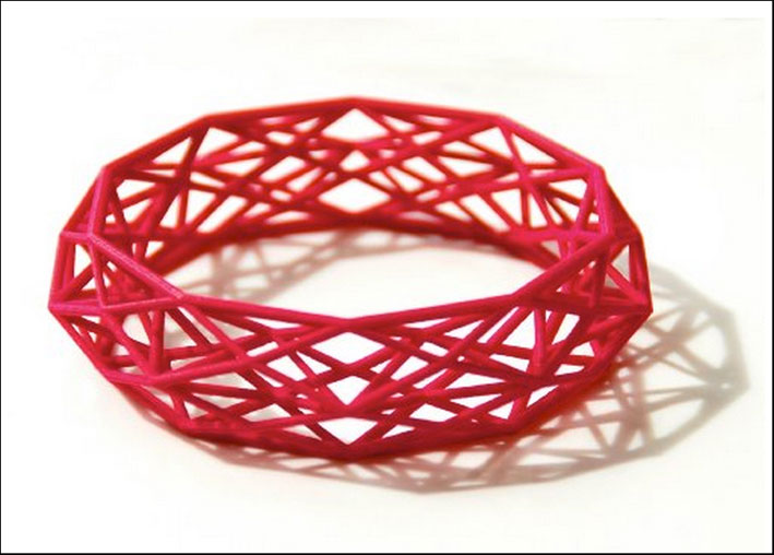 Bracciale Constructionist stampato in 3D in nylon. Prezzo: 59 dollari 