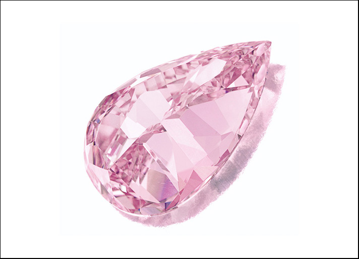 Diamante rosa a forma di pera da 8,41 carati 