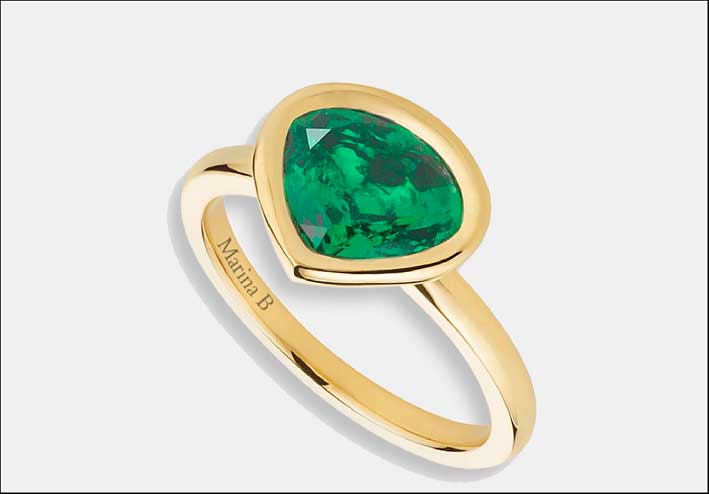 Anello di Marina B, oro e smeraldo
