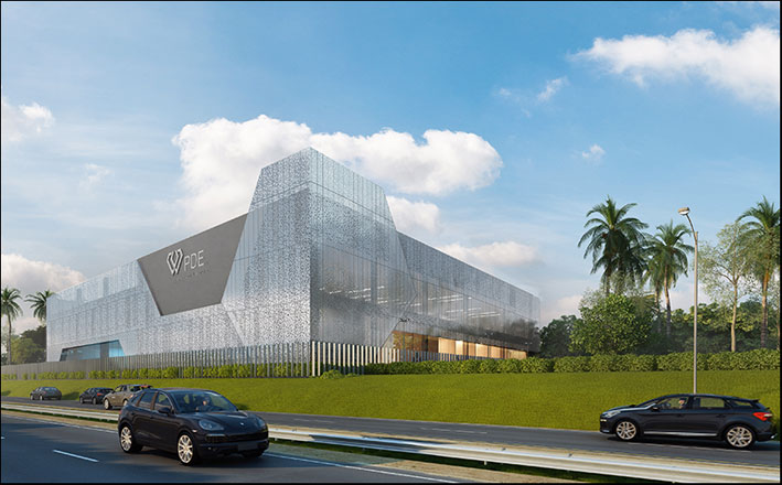 Un rendering del palazzo in costruzione del Panama Diamond Exchange