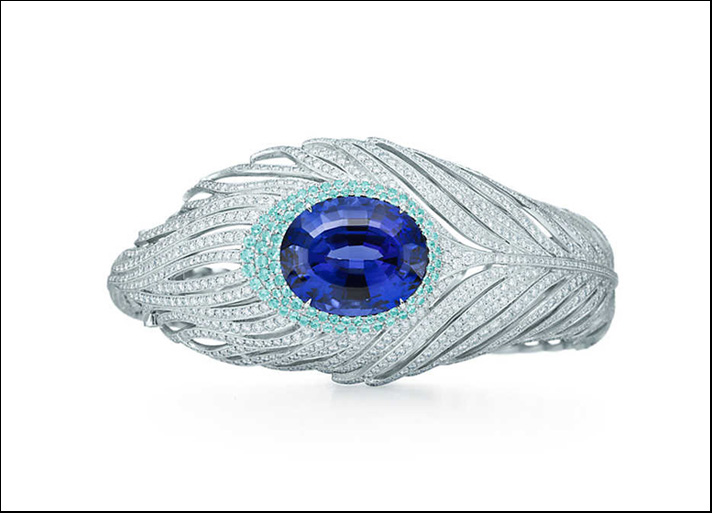 Tiffany, bracciale Peacok, con tanzanite ovale di 19.41carati, tormaline e diamanti