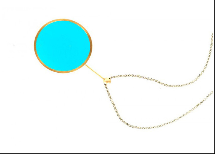 Il ciondolo lente Jelly Series creato da TaliaYStudio in blu ciano