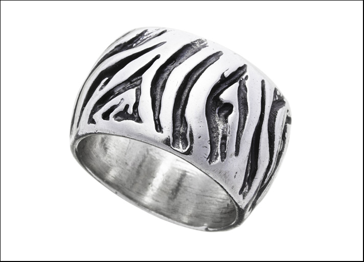 Collezione Zebra,  anello in argento