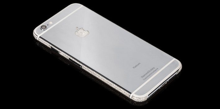 Versione di platino e diamanti dell'iPhone 