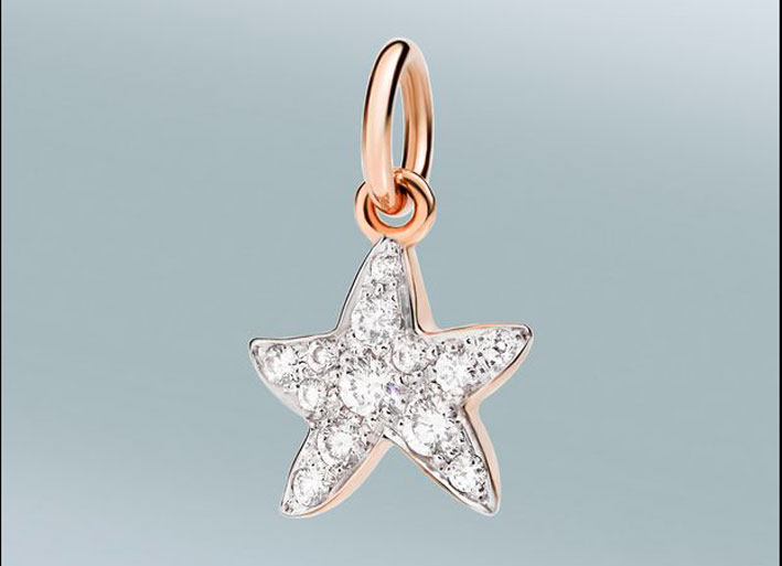 Dodo, stella con diamanti e oro rosa. Prezzo: 590 euro