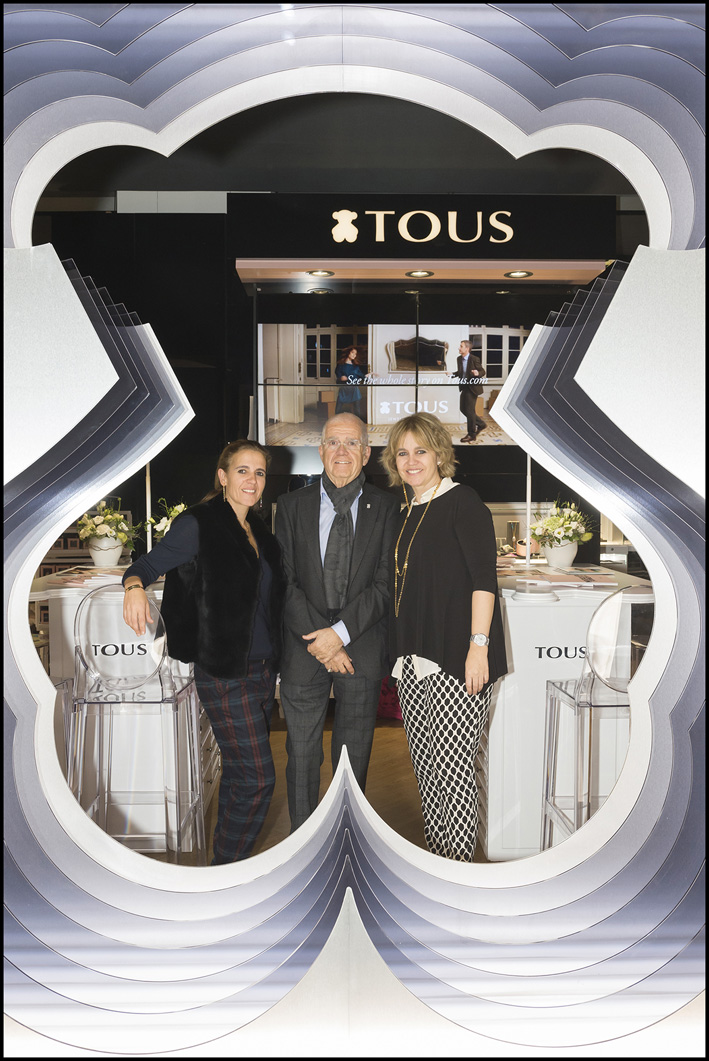 Marta Tous, directore ricerca e sviluppo di Tous, Salvador Tous, co-fondatore e presidente onorario, e Rosa Tous, corporate vice-president di Tous