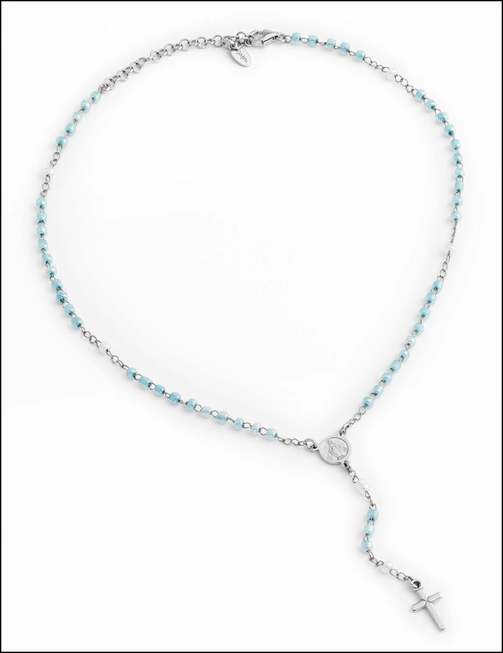 Rosarium, collana con perle di vetro. Prezzo: 35 euro