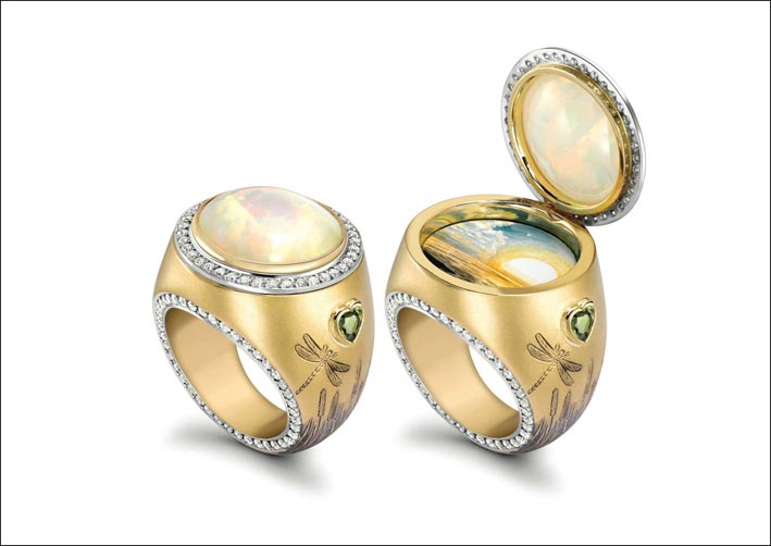 Theo Fennell, anelli con opali etiopi