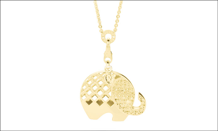 : Collana in oro 18kt con pendente traforato a forma di elefante. Prezzo su richiesta