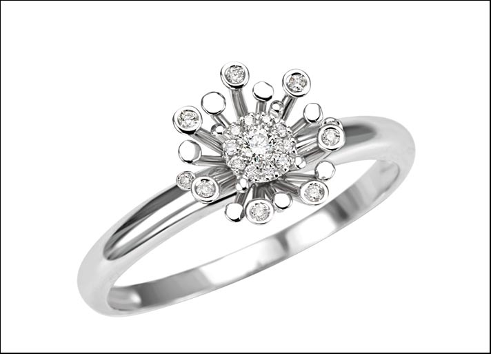 Desiderio, anello in oro 18 carati con diamanti. Prezzo: 590 euro 