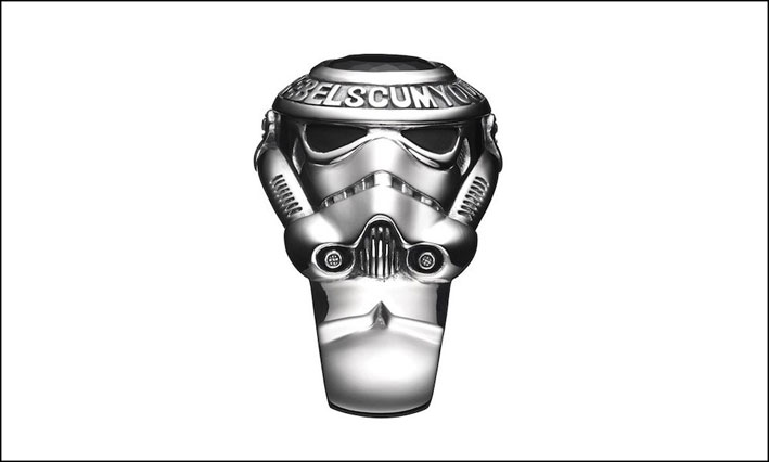 Stormtrooper College Ring. Argento e onice