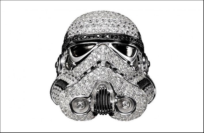 Anello Stormtrooper (in italiano Assaltatori o Truppe d'Assalto). Argento con diamanti bianchi e neri
