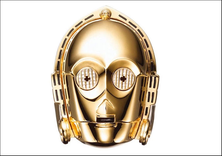 Anello C-3PO, argento placcato oro