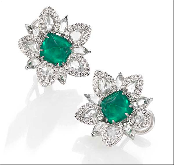 Collezione Bouquet, con diamanti e smeraldi