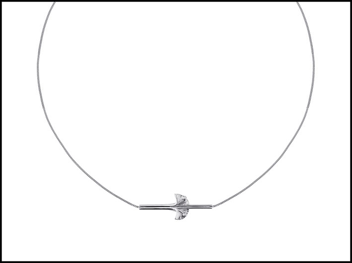 Collana di Anaide collection, argento rodiato e zirconi