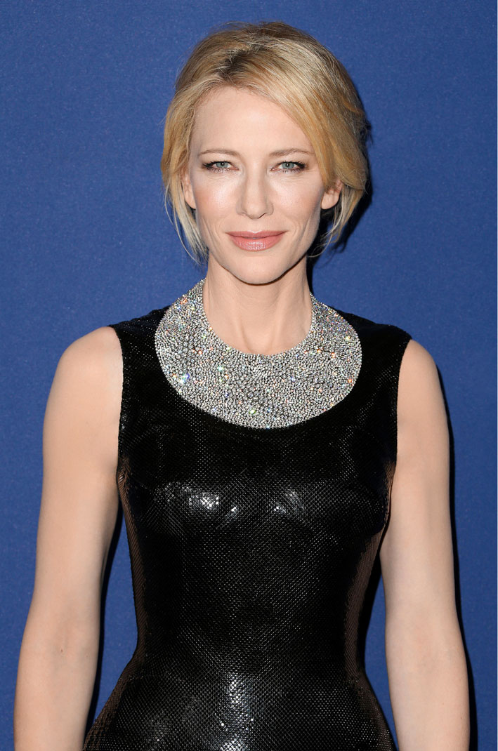 Cate Blanchett con il collier di Tiffany in platino e oltre 3.400 diamanti 
