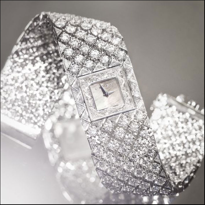 Bracciale-orologio di diamanti