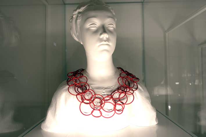 Minica Castiglioni, collana realizzata con stampante 3D per bijouets 