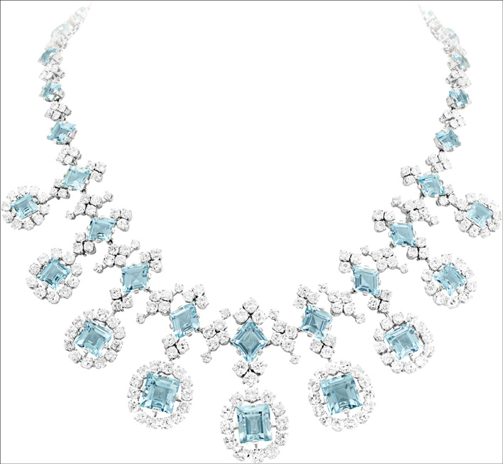 Collana di diamanti e acquamarine di Van Cleef & Arpels