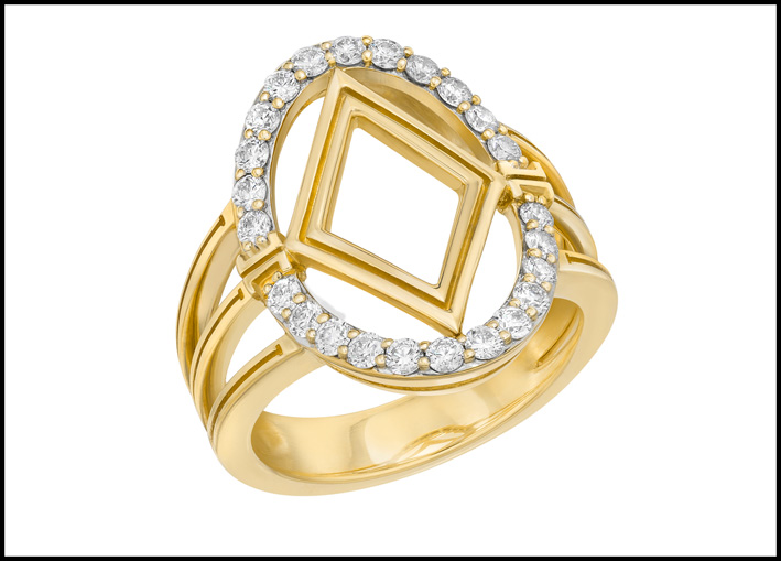 Anello Affinity, oro e diamanti, Prezzo: 1640 dollari
