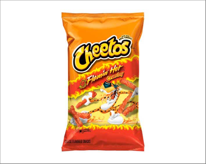 Una confezione di snack Cheetos