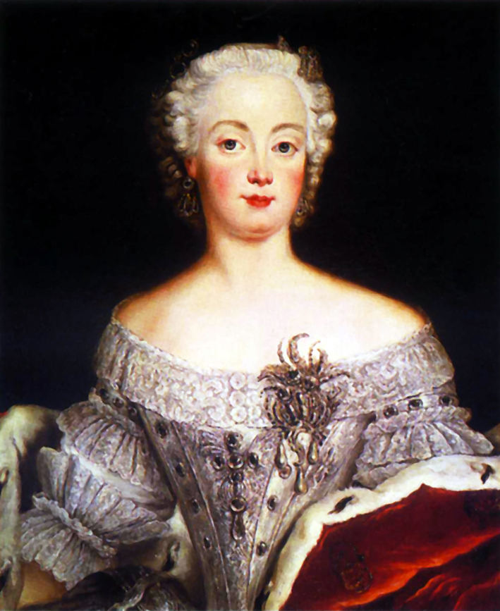 Elisabeth Christine of Brunswick Wolfenbüttel Bevern con spilla, ritratto del 1740
