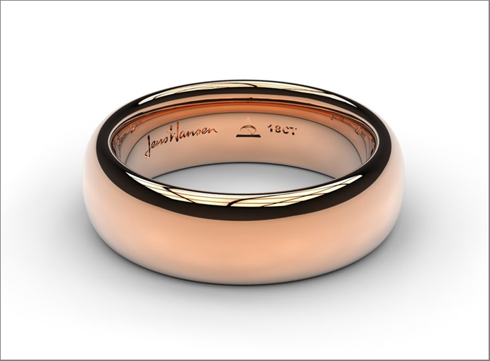 Jens Hansen, Replica ring, in oro rosa violetto