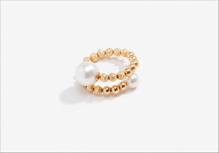 Anello Baleari, oro e perla