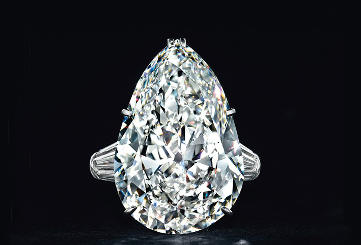 Anello di Harry Winton diamante pera circa 29.01 carati, valutato 1,3 milioni
