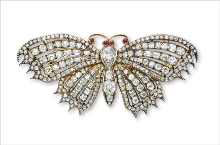 Spilla Butterfly, in oro e diamanti, Inghilterra, circa1870 