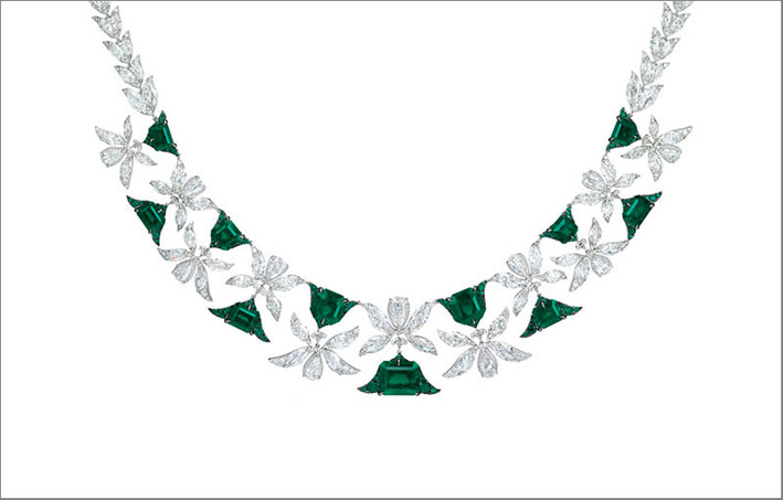Collana Palmette, con smeraldi e diamanti. Venduta per 6 milioni di dollari
