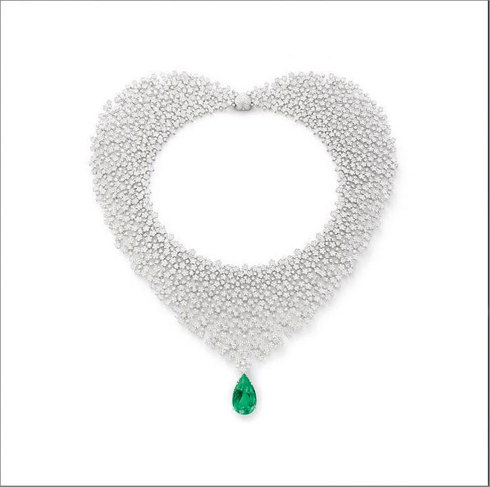 Pasquale Bruni, collier con diamanti e smeraldo