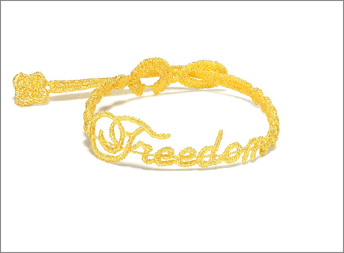 Cruciani, bracciale Freedom giallo