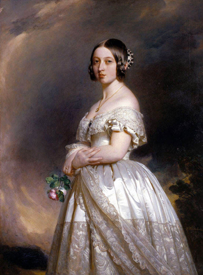 La regina Vittoria ritratta benevolmente da Franz Xaver Winterhalter