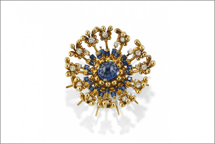 Spilla con zaffiri e diamanti di Tiffany, design du Schlumberger