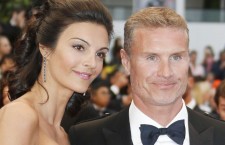 British former Formula One driver David Coulthard R and wife Karen Minier