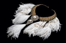 Gripoix. Feather bib necklace 0