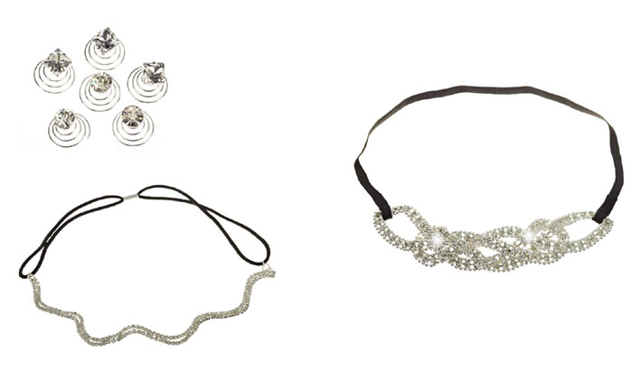 silver gem hair twists 899 crystal chain headwrap 1299