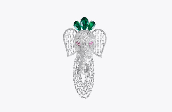 NIRAV MODI ZAMBIAN EMERALD BROOCH