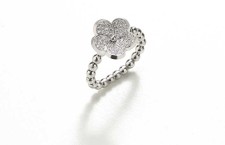 RING BLOSSOM COLLECTION WHITE GOLDFULL PAVE MEISSEN COUTURE JOAILLERIE