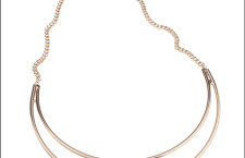 CLAIRES Gold Two Row Bar Necklace 9