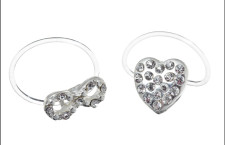 CLAIRES Infinity Heart Toe Rings 3