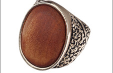 CLAIRES Large Brown Stone Ring 6