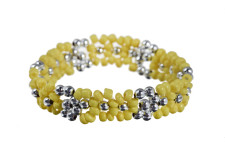 CLAIRES Yellow Daisy Stretch Bracelet 2