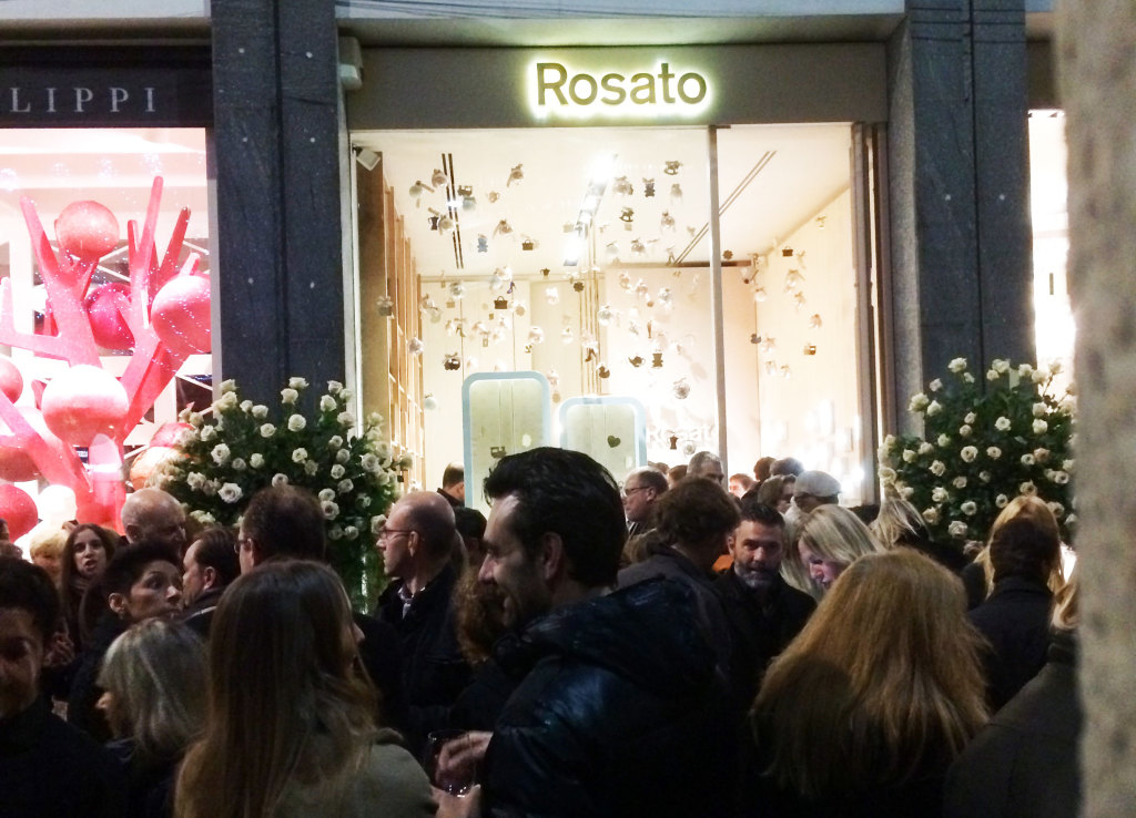 Party alla boutique Rosato, a Milano